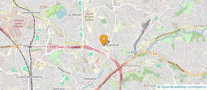 localisation de l'entreprise LA ROSE J.M à MARSEILLE