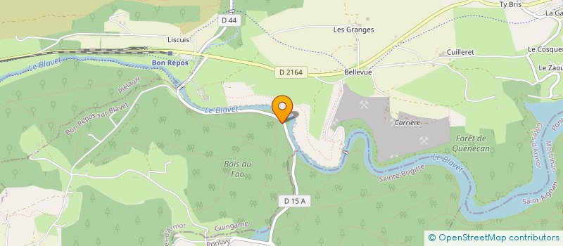 localisation de l'entreprise LA ROSE NOIRE à BON REPOS SUR BLAVET