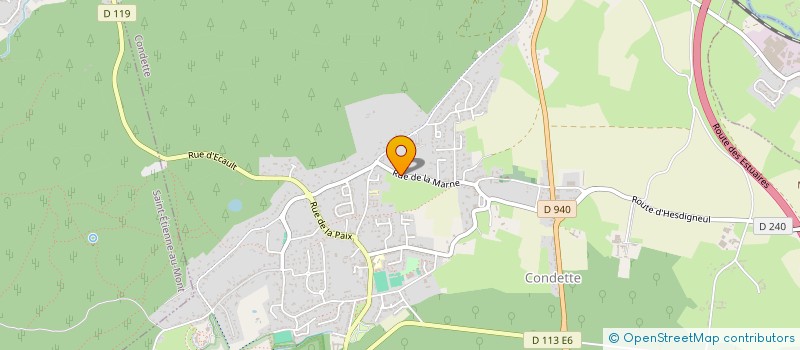 localisation de l'entreprise LA ROSE NOIRE  CONDETTE