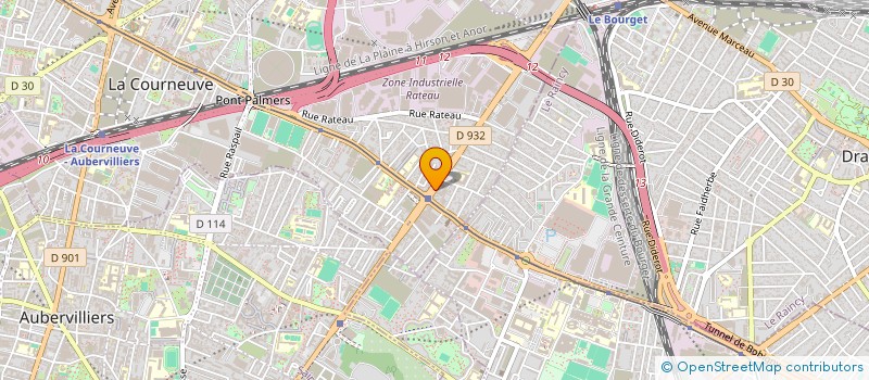 localisation de l'entreprise LA ROSE ROUGE à LA COURNEUVE