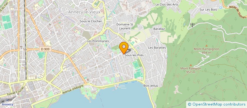 localisation de l'entreprise LA ROSE VERTE  ANNECY