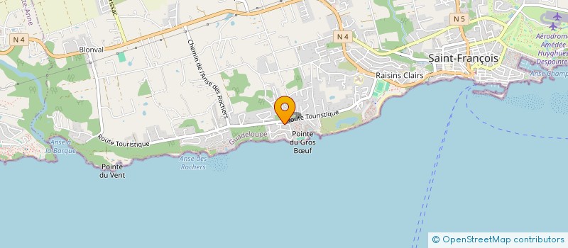 localisation de l'entreprise LA ROSEE DES CANNES à SAINT-FRANCOIS