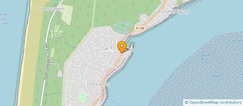 localisation de l'entreprise LA ROSEE DES GLACES à LEGE-CAP-FERRET
