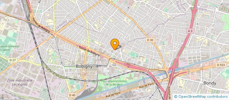 localisation de l'entreprise LA ROSEE TPS à BOBIGNY