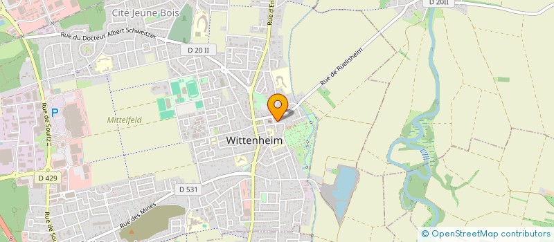 localisation de l'entreprise LA ROSELIERE  WITTENHEIM