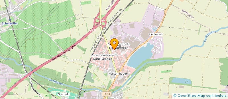 localisation de l'entreprise LA ROSELIERE  SELESTAT