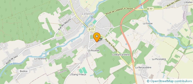 localisation de l'entreprise LA ROSELLE à CELLETTES