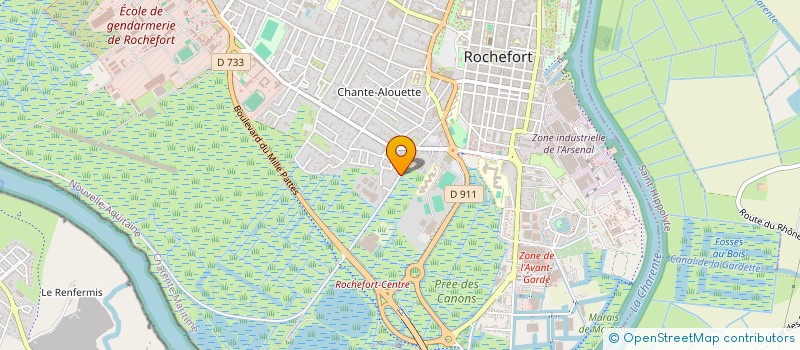 localisation de l'entreprise LA ROSERAIE  ROCHEFORT