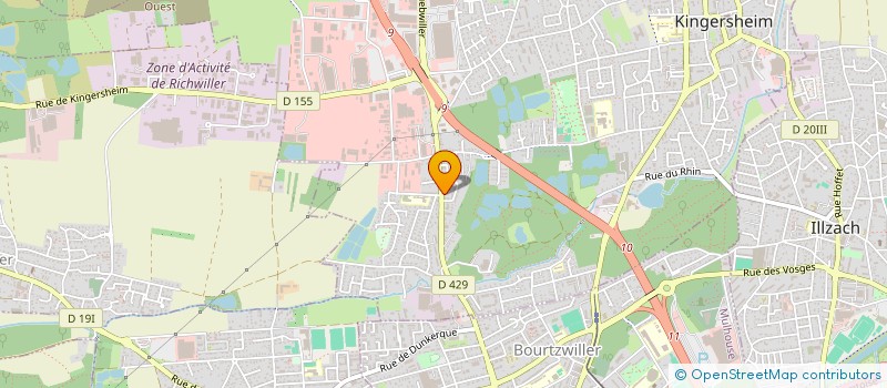 localisation de l'entreprise LA ROSERAIE  KINGERSHEIM