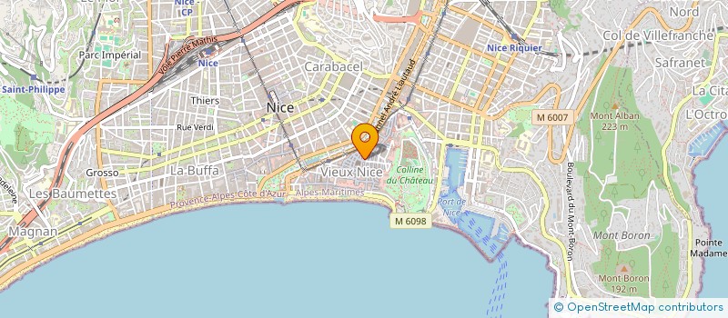 localisation de l'entreprise LA ROSERAIE  NICE