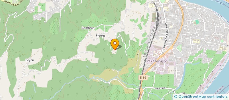 localisation de l'entreprise LA ROSERAIE à TOURNON-SUR-RHONE