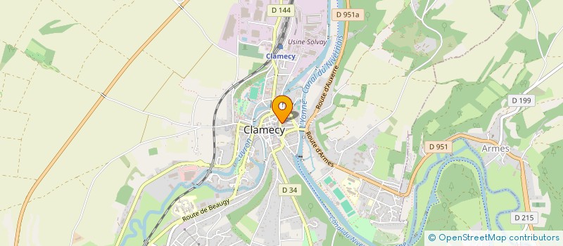 localisation de l'entreprise LA ROSERAIE  CLAMECY