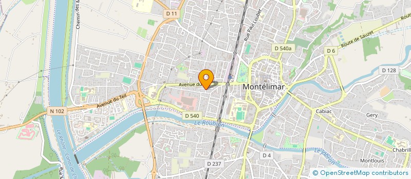 localisation de l'entreprise LA ROSERAIE à MONTELIMAR