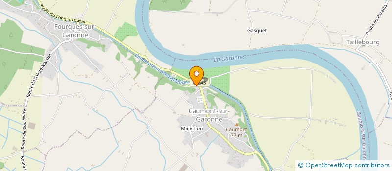 localisation de l'entreprise LA ROSERAIE  CAUMONT-SUR-GARONNE