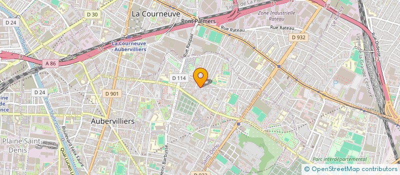 localisation de l'entreprise LA ROSERAIE  AUBERVILLIERS