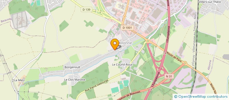 localisation de l'entreprise LA ROSERAIE  ALLONNE