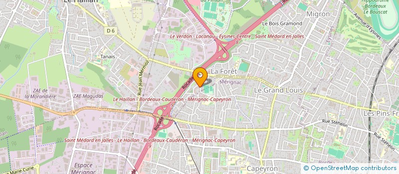 localisation de l'entreprise LA ROSERAIE à EYSINES