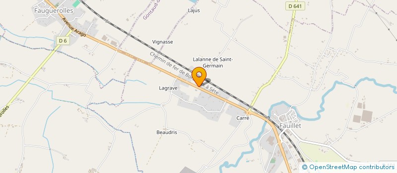 localisation de l'entreprise LA ROSERAIE  FAUILLET