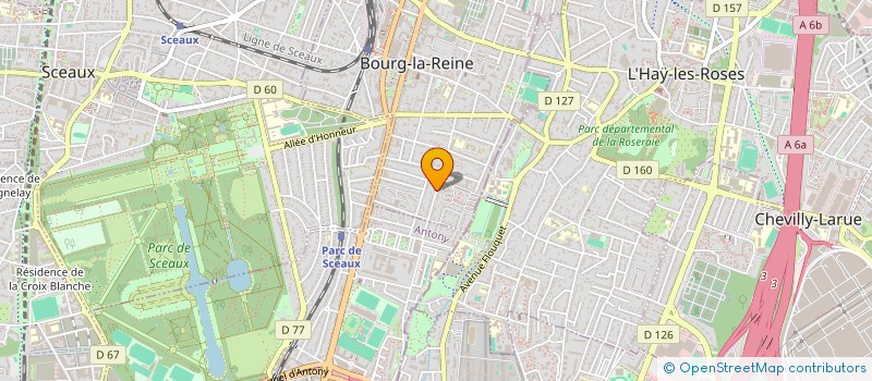 localisation de l'entreprise LA ROSERAIE à BOURG-LA-REINE