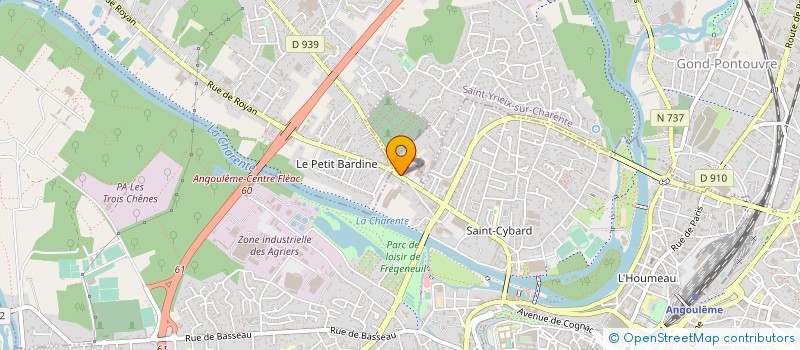 localisation de l'entreprise LA ROSERAIE SARL à ANGOULEME