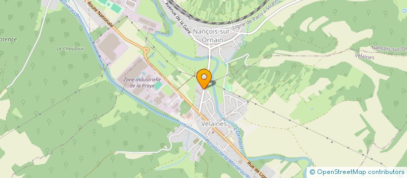 localisation de l'entreprise LA ROSIERE à VELAINES