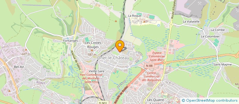 localisation de l'entreprise LA ROSSIGNOLE à ONET-LE-CHATEAU