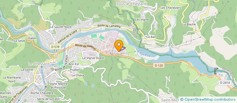 localisation de l'entreprise LA ROTISSERIE DES AMIS  LE CHEYLARD