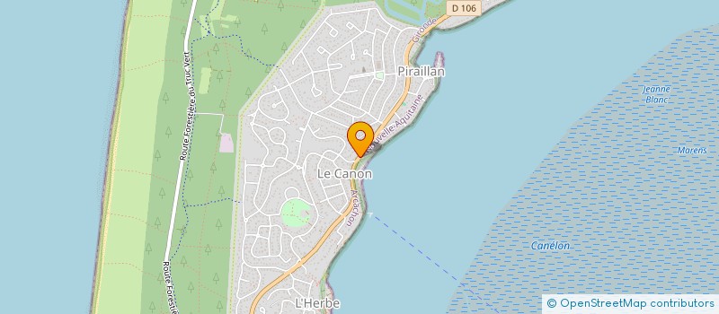 localisation de l'entreprise LA ROTISSERIE DU CANON à LEGE-CAP-FERRET