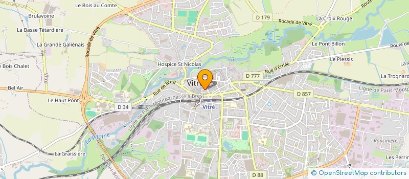 localisation de l'entreprise LA ROTISSERIE DU CHATEAU  VITRE