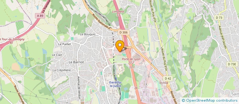 localisation de l'entreprise LA ROTISSERIE DU COQ D OR  DARDILLY