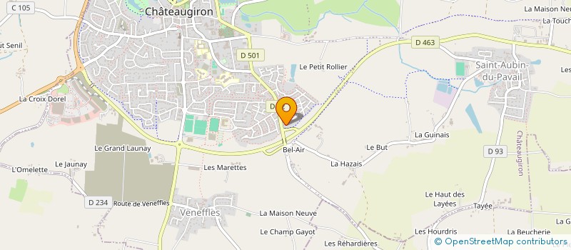 localisation de l'entreprise LA ROTISSERIE LACROIX à CHATEAUGIRON