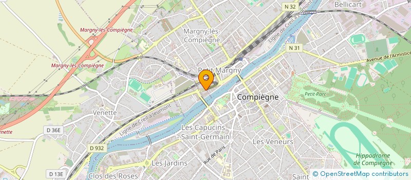 localisation de l'entreprise LA ROTISSERIE M.S.  MARGNY-LES-COMPIEGNE