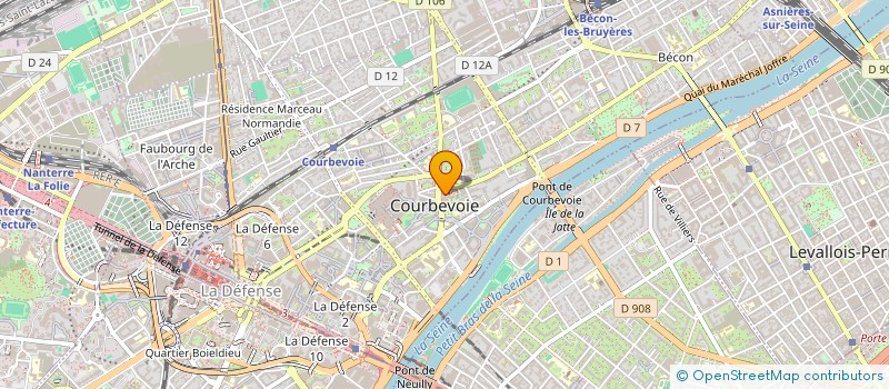 localisation de l'entreprise LA ROTONDE à COURBEVOIE