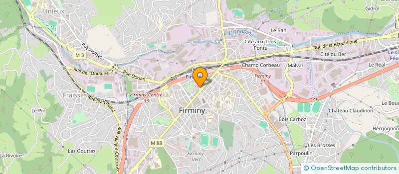 localisation de l'entreprise LA ROTONDE  FIRMINY