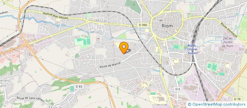 localisation de l'entreprise LA ROTONDE FAC  RIOM