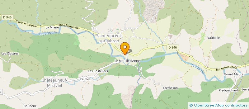 localisation de l'entreprise LA ROUBAUDE  SAINT-VINCENT-SUR-JABRON