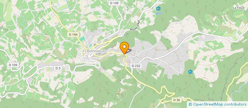 localisation de l'entreprise LA ROUBINE  BONNIEUX