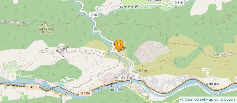 localisation de l'entreprise LA ROUDOULE  PUGET-THENIERS