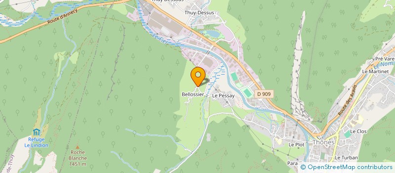 localisation de l'entreprise LA ROUE à THONES