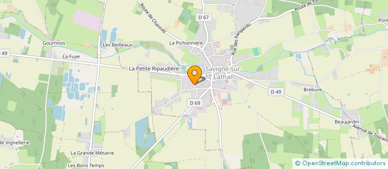 localisation de l'entreprise LA ROUE BLEUE  SAVIGNE-SUR-LATHAN