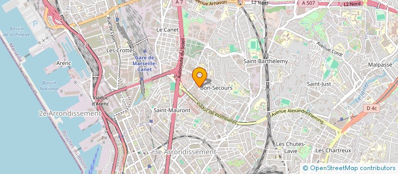 localisation de l'entreprise LA ROUE CRANTEE à MARSEILLE