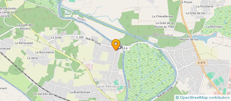 localisation de l'entreprise LA ROUE D OR CYCLISTE DU PAYS DE VILAINE  SAINT-PERREUX