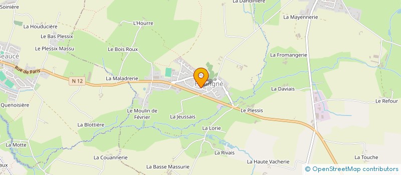 localisation de l'entreprise LA ROUE D OR FOUGERAISE à LA CHAPELLE FLEURIGNE