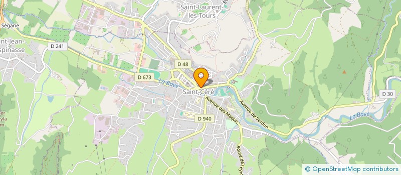 localisation de l'entreprise LA ROUE DES SORCIERES  SAINT-CERE