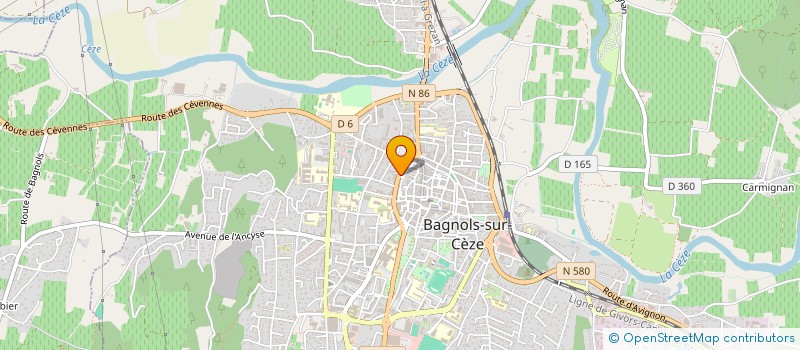 localisation de l'entreprise LA ROUE LIBRE à BAGNOLS-SUR-CEZE
