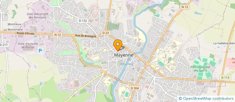 localisation de l'entreprise LA ROUE LIBRE à MAYENNE