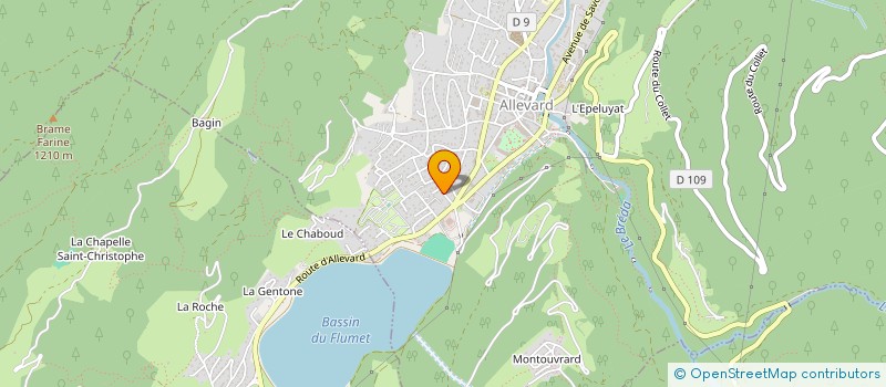 localisation de l'entreprise LA ROUE LIBRE DU PAYS D'ALLEVARD  ALLEVARD