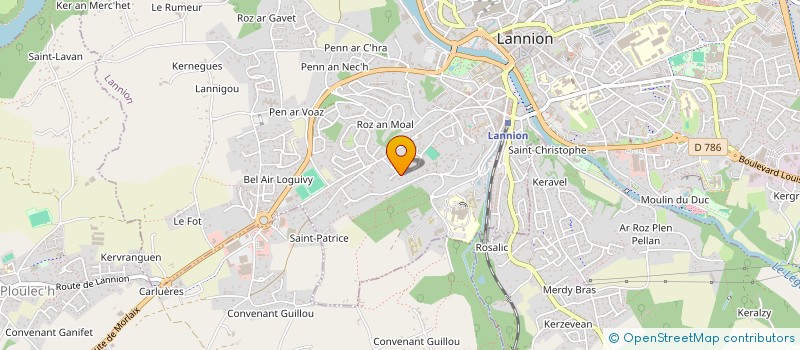 localisation de l'entreprise LA ROUE TOURNE à LANNION
