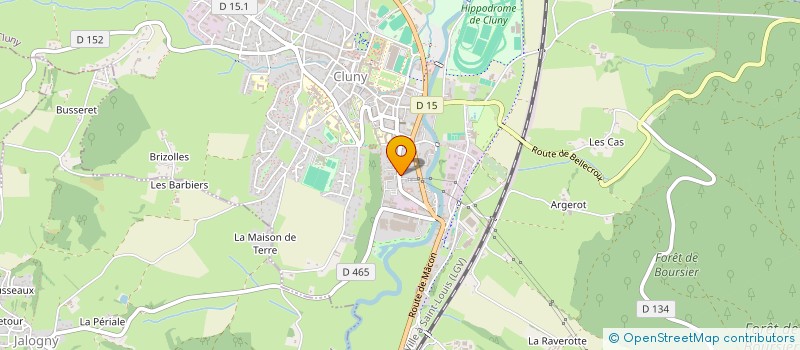 localisation de l'entreprise LA ROUE TOURNE à CLUNY