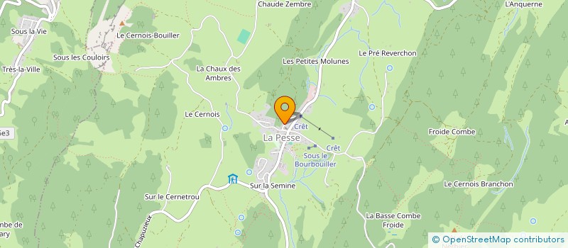 localisation de l'entreprise LA ROULETTE DES SAVEURS à LA PESSE